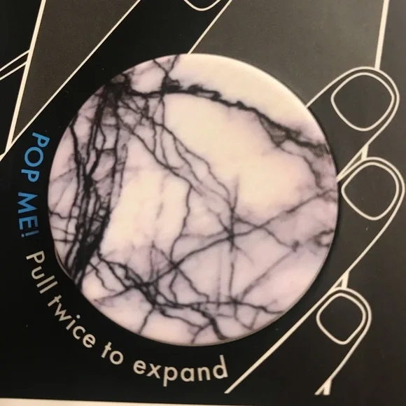 PopSockets Marble PopSocket Black White One Size - Picture 2 of 4